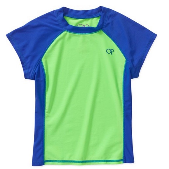 Girls Solid Rash Guards Size XL (14-16) - Picture 1 of 1